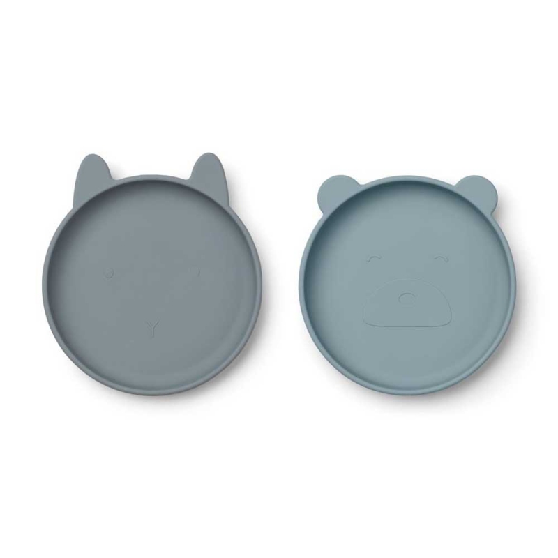Gant en silicone pour vaisselle bleu x2